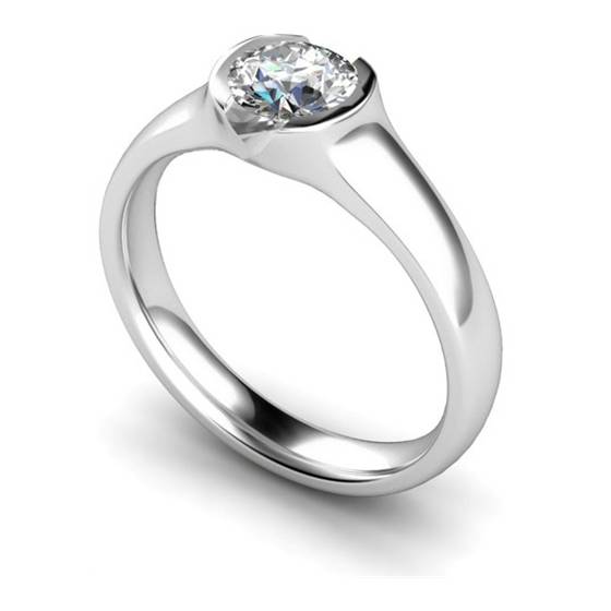 0.70ct SI2/H Round Diamond Solitaire Ring