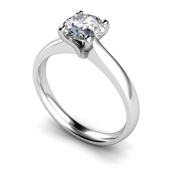 1.10ct SI1/F Round Diamond Engagement Ring