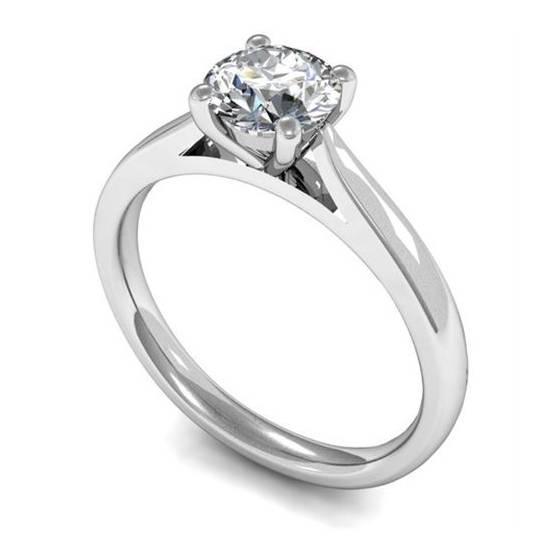 0.50ct SI1/G Round Diamond Engagement Ring