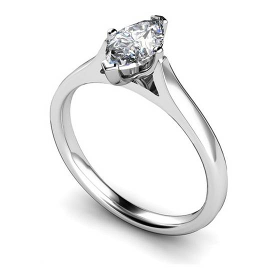 GIA Certified 0.51ct SI2/E Marquise Diamond Solitaire Ring