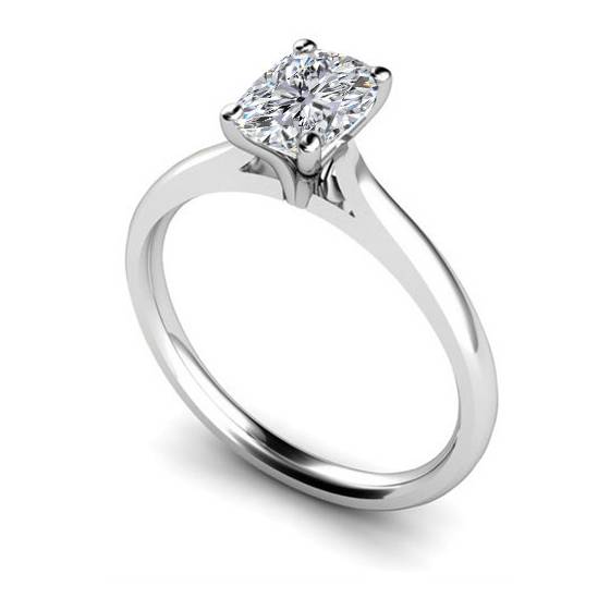 1.02ct SI1/I Cushion Solitaire Engagement Ring