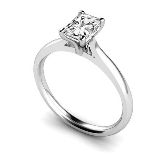 0.93ct VVS1/H Elegant Radiant Diamond Engagement Ring