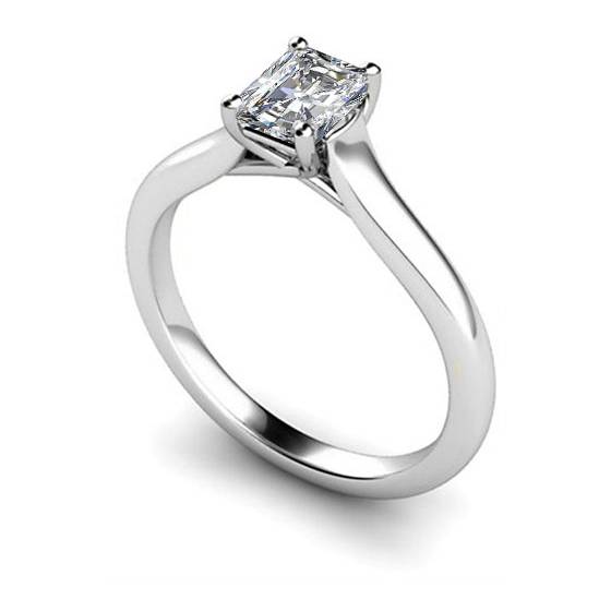 1.00ct VS2/H Radiant Solitaire Engagement Ring