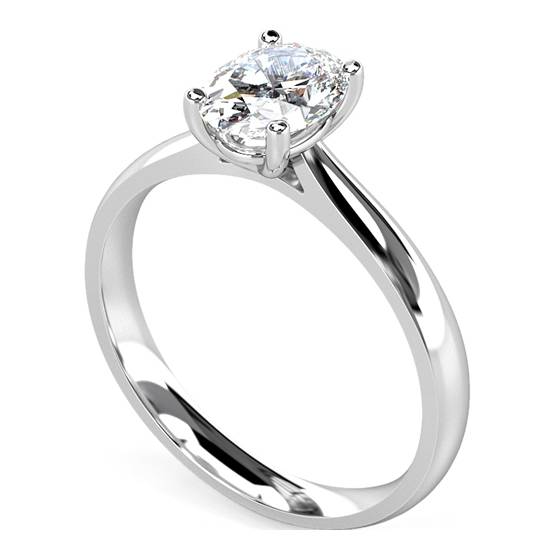 0.82ct VVS2/H Elegant Oval Diamond Engagement Ring