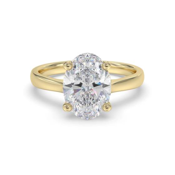 0.60ct VS/F Oval cut Diamond Solitaire Ring