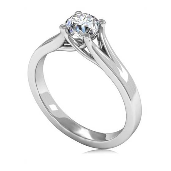 1.13ct I1/F Round Diamond Solitaire Ring