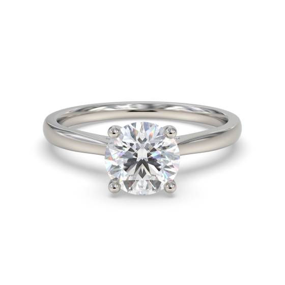 1.00ct VS1/D Round cut Lab Grown Diamond Solitaire Ring