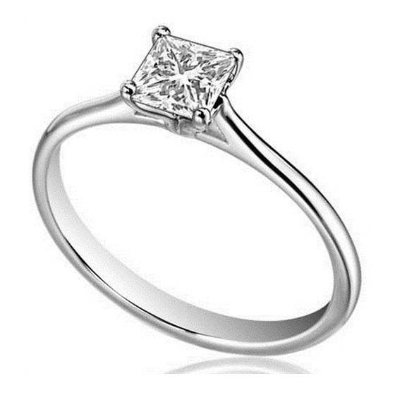 0.80ct VS1/D Princess Diamond Engagement Ring