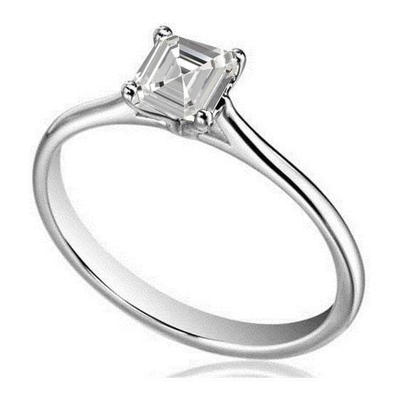 0.50ct VVS1/G Asscher Diamond Engagement Ring