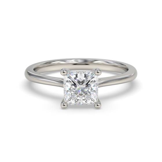 1.08ct VVS2/D Princess cut Lab Grown Diamond Solitaire Ring