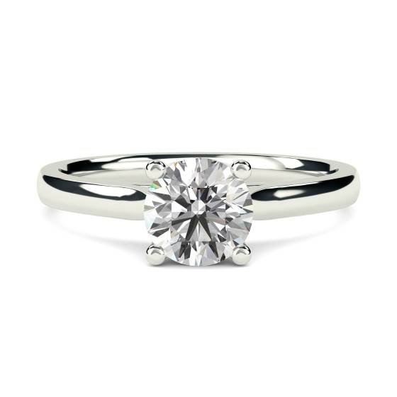 1.00ct SI2/F Traditional Round Diamond Solitaire Ring