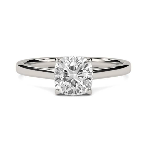 1.52ct VVS2/D Cushion cut Lab Grown Diamond Solitaire Ring