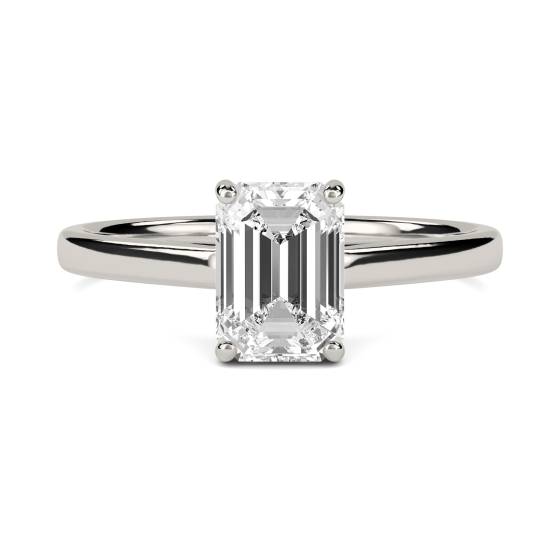 1.01ct VS1/E Emerald cut Lab Grown Diamond Solitaire Ring