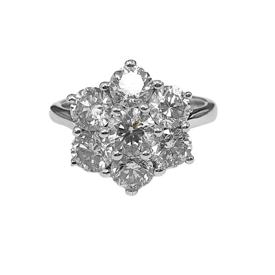 3.00ct SI/G-H Round Cluster Diamond Ring