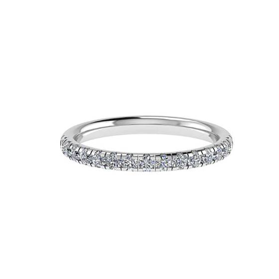 0.22ct VS/E-F Round Diamond Half Eternity Ring