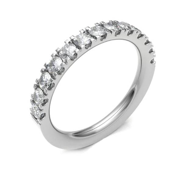 0.65ct VS/E-F Round Diamond Wedding Ring