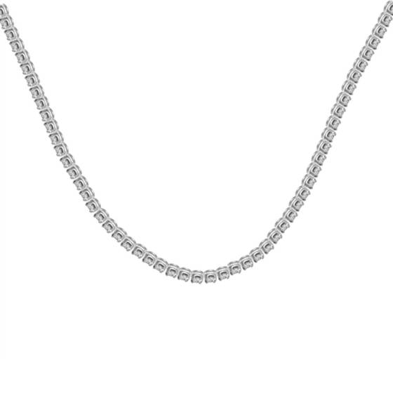 6.30ct VS/F-G Round Diamond Tennis Necklace