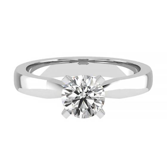 1.00ct SI2/F Round Diamond Solitaire Engagement Ring