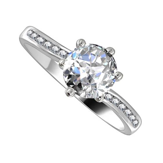 0.85ct I1/F Diamond Shoulder Set Ring