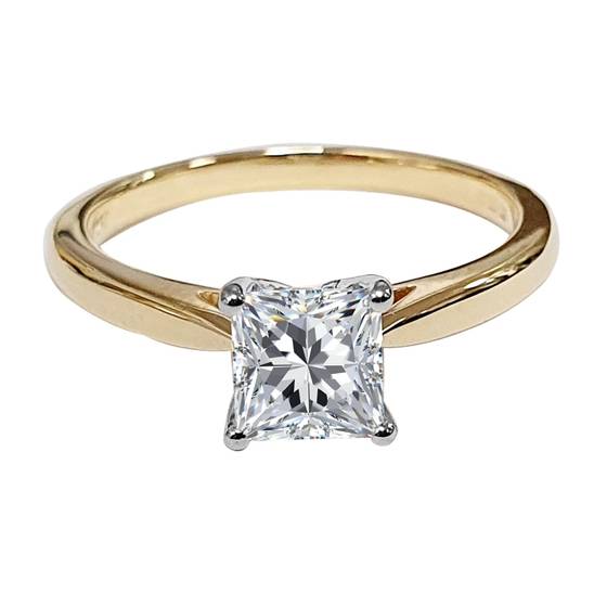 1.02ct SI1/I Princess Solitaire Engagement Ring