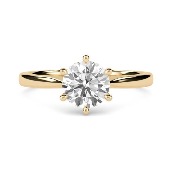 1.00ct SI2/F Round Diamond Engagement Ring