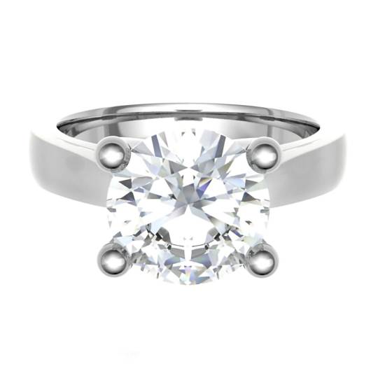 0.50ct VS1/D Round Diamond Solitaire Engagement Ring