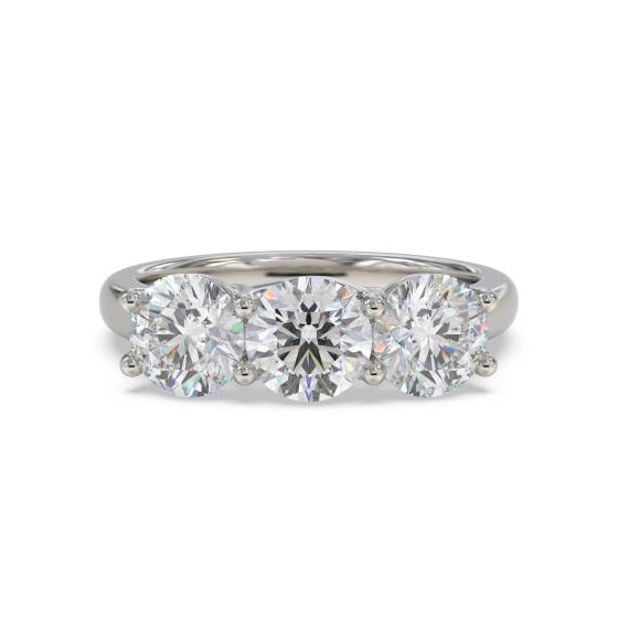 0.30ct SI2/E Round cut Diamonds Trilogy Ring