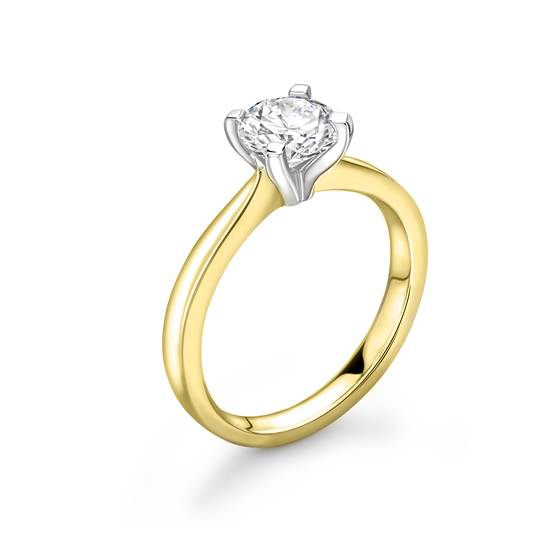 1.02ct SI2/H Round Diamond Solitaire Ring