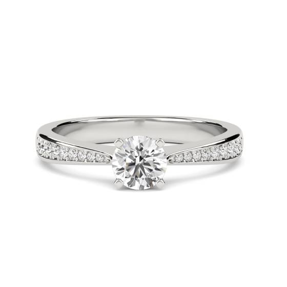 1.00ct SI2/E Round Shoulder Set Diamond Engagement Ring