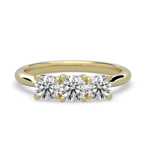 0.40ct VVS/F Round Diamond Trilogy Ring