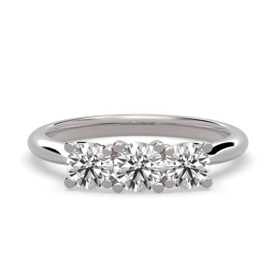 0.60ct VS/F Round Diamond Trilogy Ring