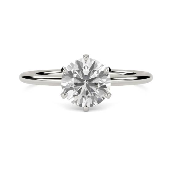 0.90ct SI2/G Round Diamond Solitaire Ring