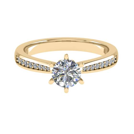 0.90ct I1/G Round Diamond Shoulder Set Ring