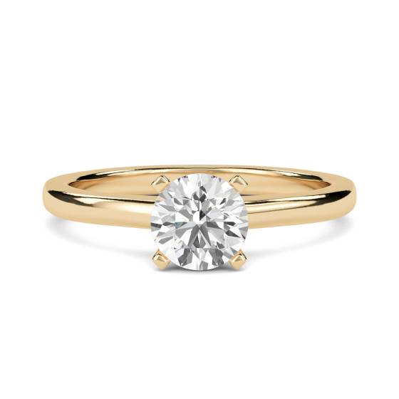 2.00ct I1/F Knife Edge Round Diamond Engagement Ring