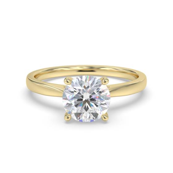 2.14ct VVS2/E Round cut Lab Grown Diamond Solitaire Ring