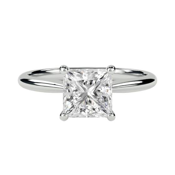 0.80ct VS1/E Princess Diamond Solitaire Ring