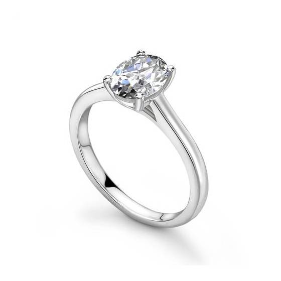 1.60ct I1/G Modern Oval Diamond Engagement Ring