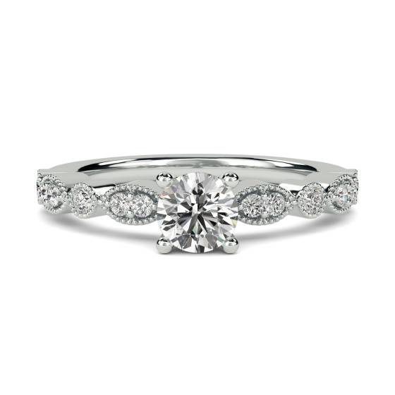 0.65ct SI2/E Infinity Twist Round Diamond Engagement Ring