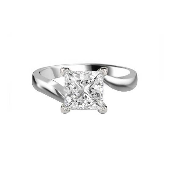 0.30ct SI1/G Princess Diamond Solitaire Engagement Ring