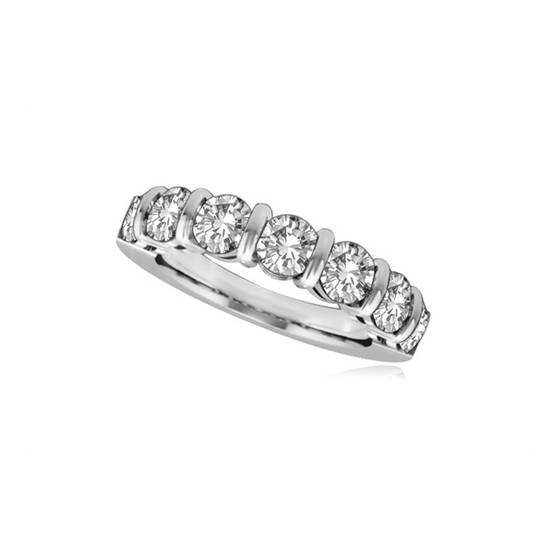 0.80ct SI1/F Seven Stone Eternity Ring