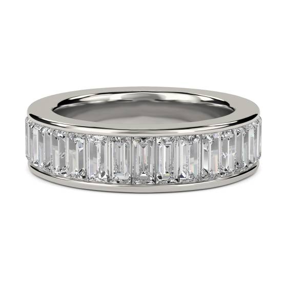 1.50ct VS/F-G Elegant Baguette Diamond Full Eternity Ring