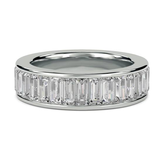 0.75ct VS/E-F Elegant Baguette Diamond Full Eternity Ring