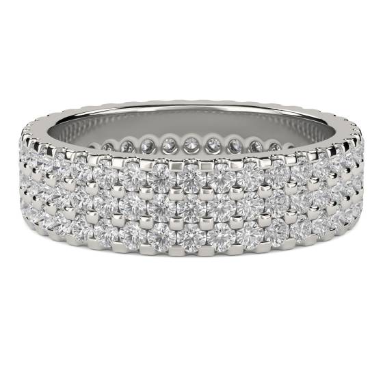 Lab Grown 1.25ct VS/E-F Round Diamond Full Eternity Ring