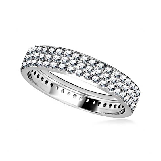 1.20ct SI/F-G Round Diamond Eternity Ring