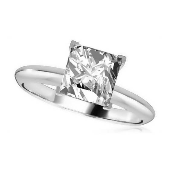 0.90ct VS1/G Knife Edge Solitaire Princess Diamond Engagement Ring