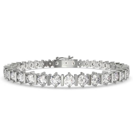 Lab Grown 1.25ct SI2/F-G 6 Inch Round Diamond Tennis Bracelet