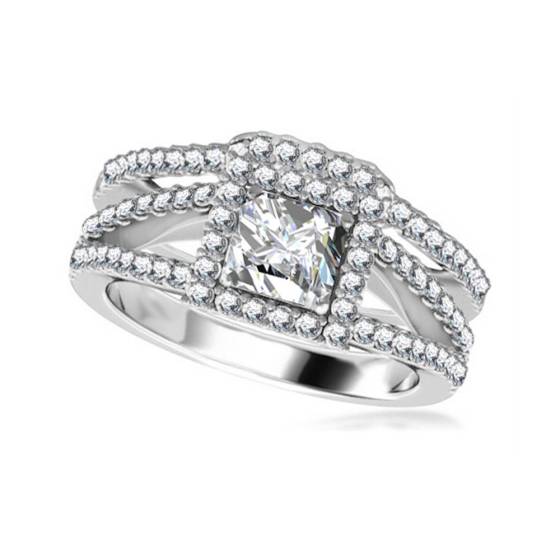 0.25ct VS/F-G Round Diamond Shaped Wedding Band