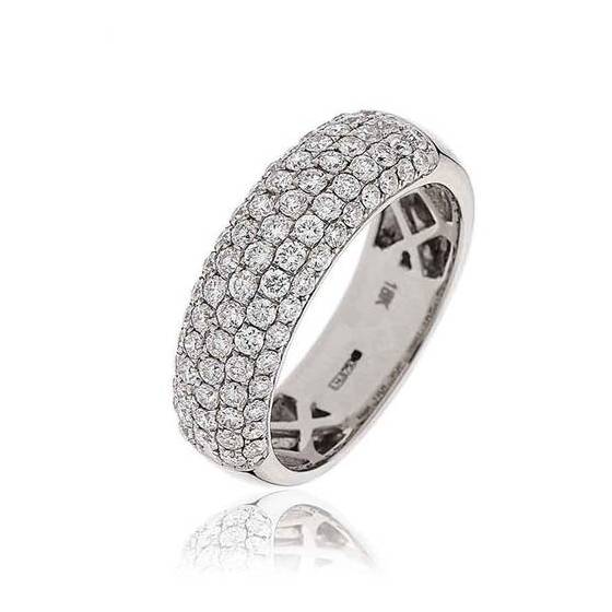 1.00ct SI/E-F Elegant Round Diamond Multi Row Dress Ring