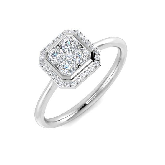 0.28ct VS/E-F Round cut Diamonds Cluster Ring