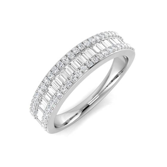0.55ct VS/E-F Round cut Diamonds Half Eternity Ring